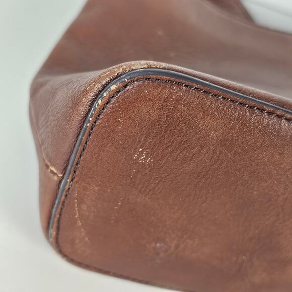 VTG Etienne Aigner brown leather handbag purse multi pockets - Picture 14 of 16